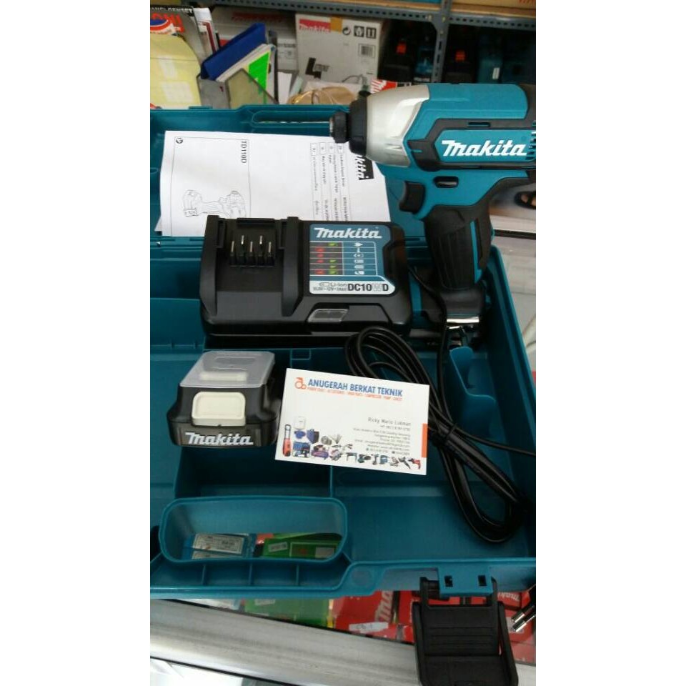 Paket Bor Baterai Makita TD 110 (Obeng + Impact)