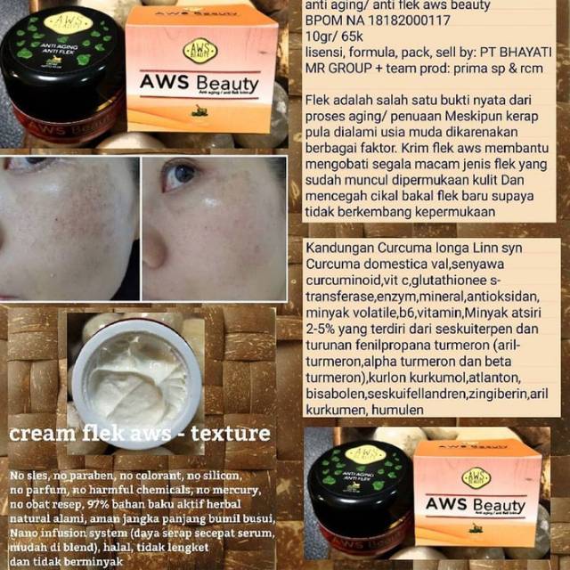 ANTI AGING ANTI FLEK KRIM AWS BEAUTY - AWS BEAUTY CREAM FLEK