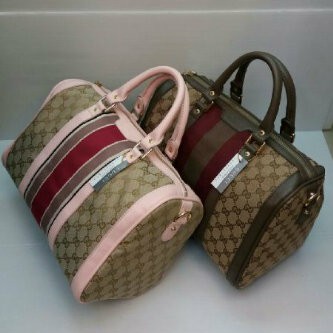 TAS GUCCI BOSTON KANVAS SEMI PREMIUM 30cm