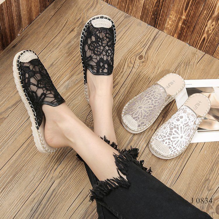 SEPATU LOAFERS MULES SHOES BROKAT ANICETA 0834