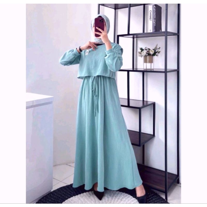 GAMIS GLENCA  MAXY DRESS CRINGKEL AIR FLOW