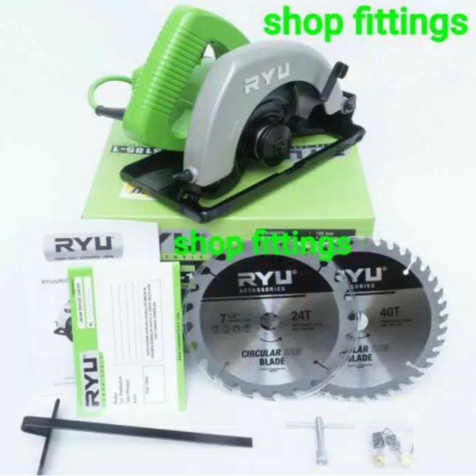 ✅Update RYU Circular Saw 7" Circle Gergaji Sirkel Potong Kayu 185 2 RCS 185 1 - RCS185-1