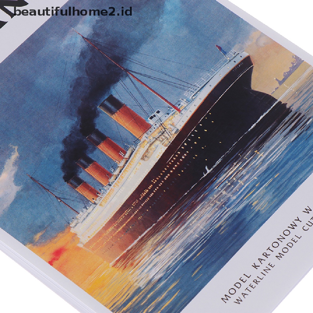 (Beautifulhome2) Buku Literatur Bahasa MandarinId Miniatur Kapal Titanic 3d Diy Bahan Kertas Skala 1: 400