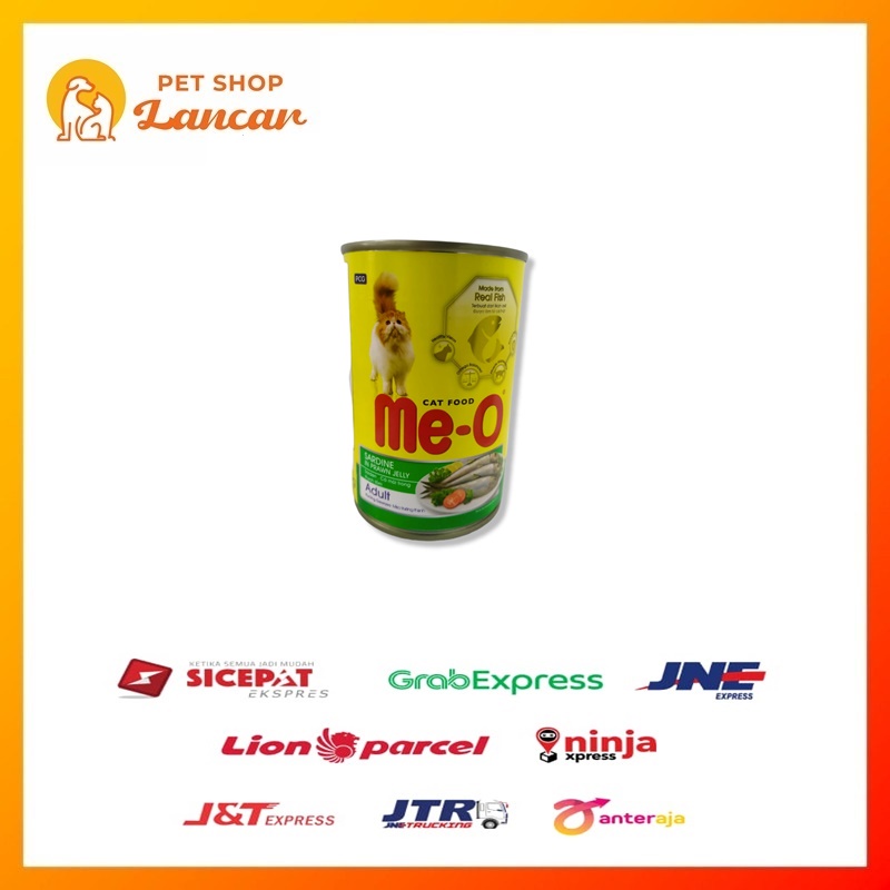 Me-O Kaleng 400 Gr | makanan kucing meo sardine prawn jelly