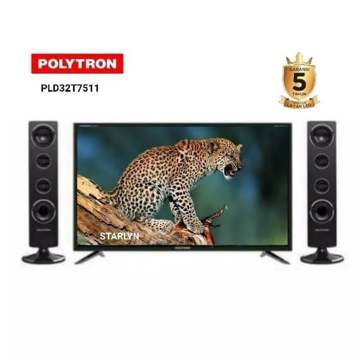 Polytron LED TV 32" +Speaker 32T7511 Garansi Resmi 5 Tahun Promo Murah