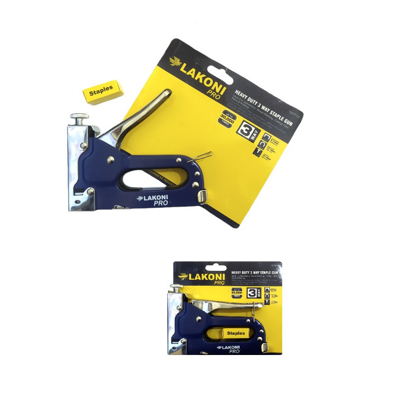 

LAKONI Pro Staples Gun Tacker 3 In 1 Staple Jok Tembak Hekter 3 Way