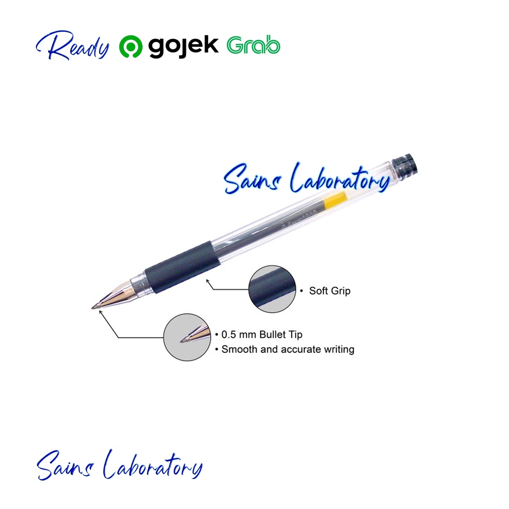 

Pulpen Ballpoint JOYKO Gel Pen JK-100 (Hitam) 0,5 mm Anti Air 1 Pcs