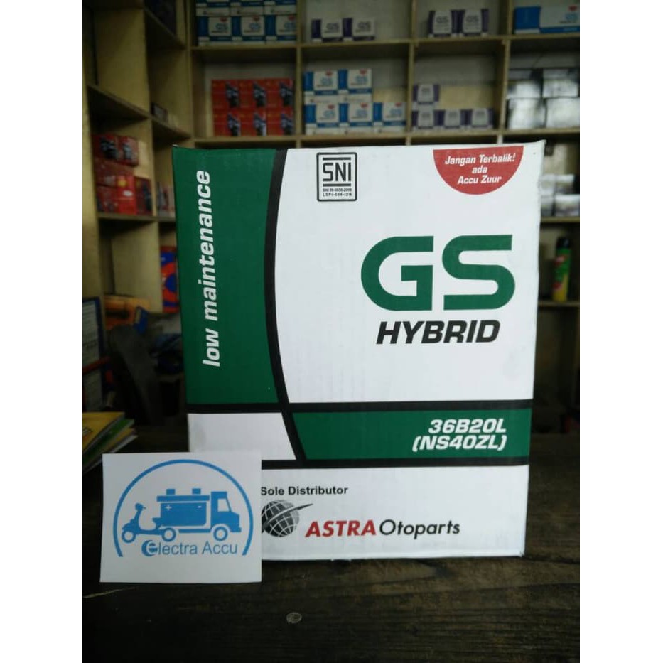 "Aki Mobil Toyota Calya NS40ZL GS Astra Hybrid Aki Basah"