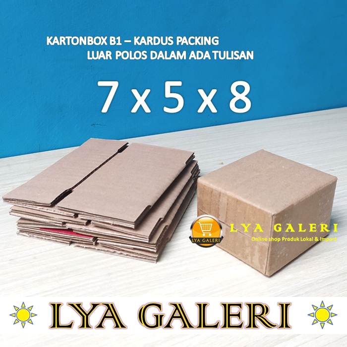 Kardus Packing MiniBox Uk.7x5x8 cm Luar Polos Dalam Ada Tulisan-1