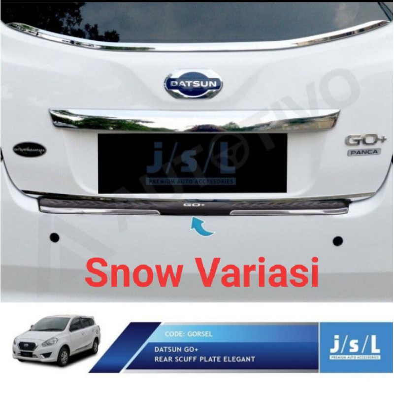 Sillplate Belakang Datsun GO+ Panca Elegant Hitam List Chrome