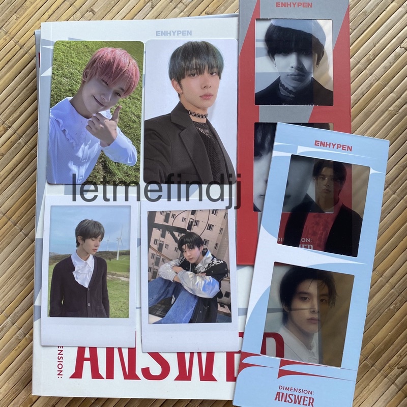 PC Photocard Polaroid Bookmark Enhypen Dimension:Answer DA Heeseung Jungwon Sunoo Jake No Yet Ver