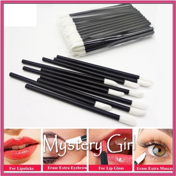 Mysterygirl - [Grosir] Disposable Lip Wand Brush Applicator Lip Brush Lipstick Lip Glossy Kuas Bibir / Aplikator Kuas Lipstik / Spoolie Lipstick