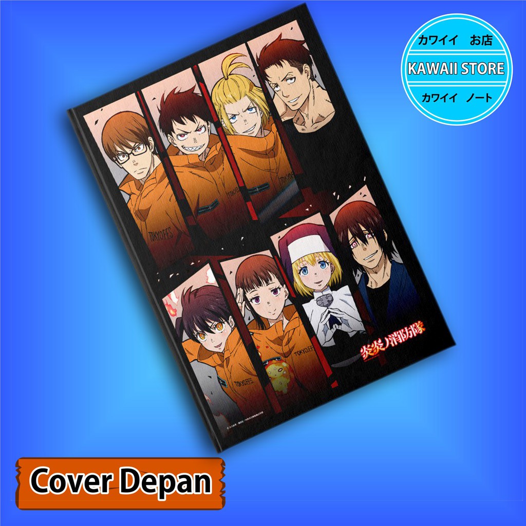 

Notebook / Pocket book Hard Cover Anime FIRE FORCE C uk A5 & A6 / Notes Book