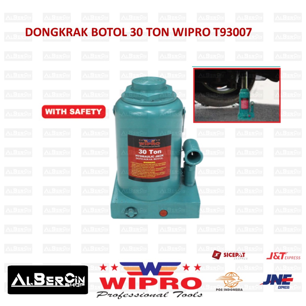 Dongkrak Botol Hydraulic Bottle Jack 30 Ton WIPRO T93007