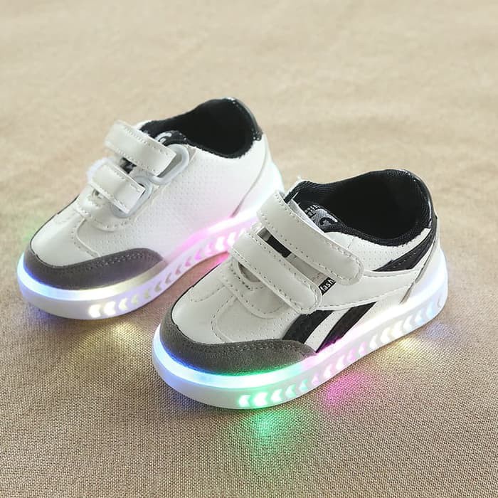 Sneakers Anak Laki Laki Merk Dans Gordan Original F2627M  Led  Mg New Model 2018 - 21, Putih