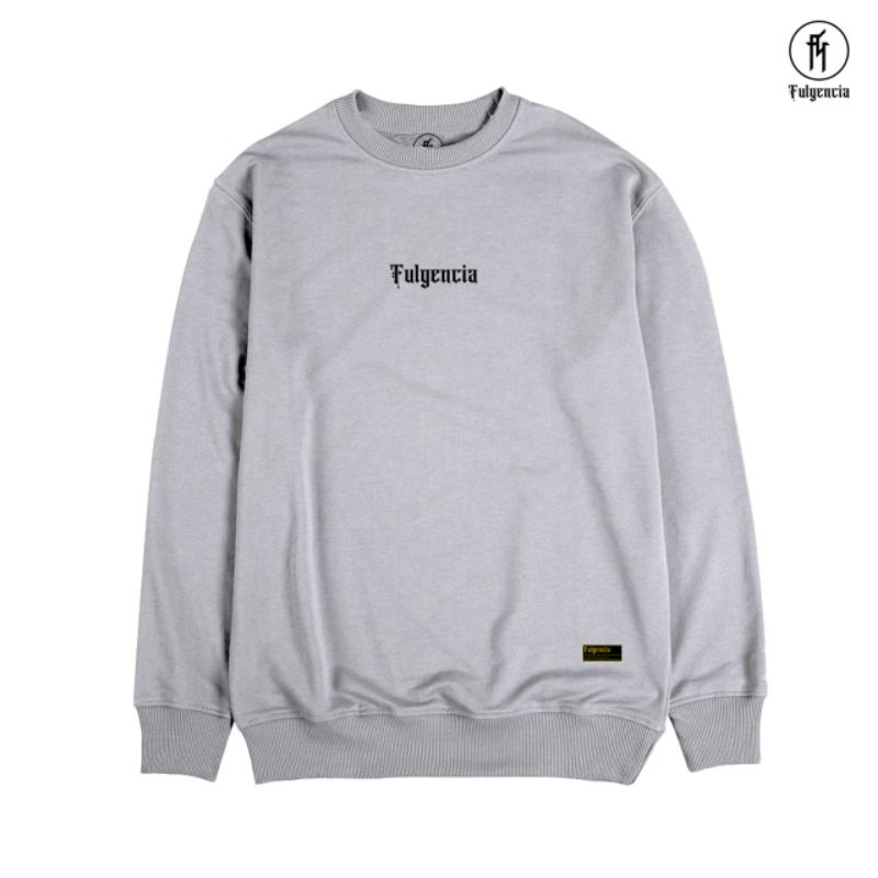 SWEATER CREWNECK GRAY SIMPLE FULGENCIA ORIGINAL CASUAL