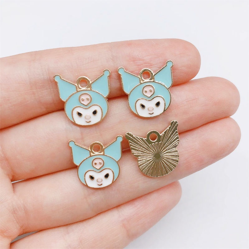 4pcs Liontin Enamel Charms Bahan Alloy Handmade Untuk Membuat Perhiasan