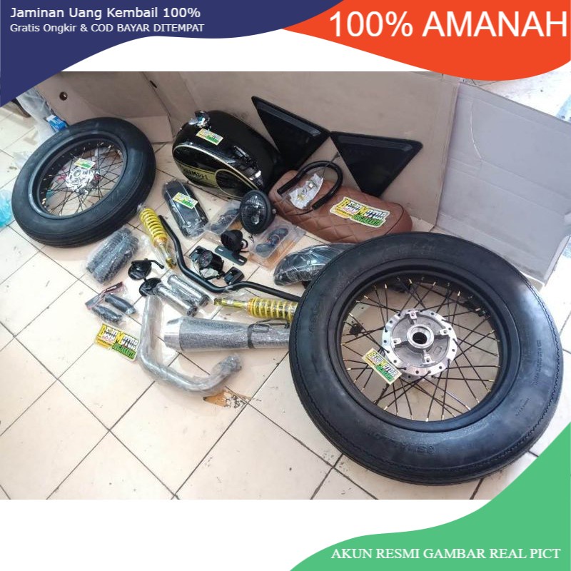 paket body japstyle plus ban set buat tiger mega pro scorpio byson thunder verza dll