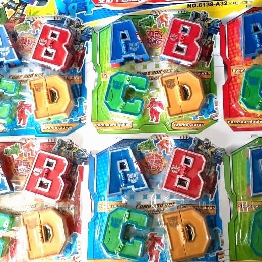 ™ robot huruf dinosaurus abcd dino set isi 4 huruf / mainan anak laki - KLMN ❋