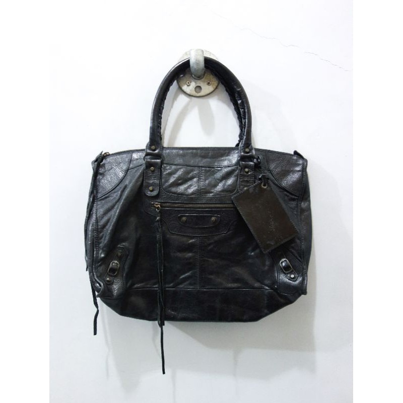 BALENCIAGA Classic City Hand Bag Tas Hitam Second Branded Preloved Bekas Kulit Asli