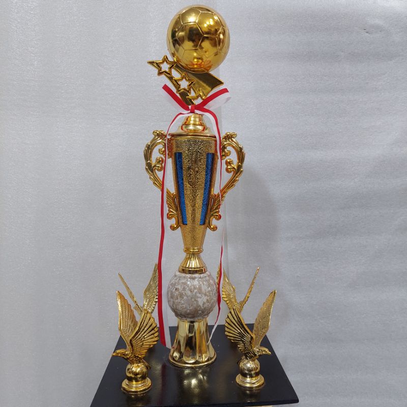Trophy Piala 4 Kaki 2 Kaki Trophy Sepak Bola Futsal Custom Tulisan 1 PAKET