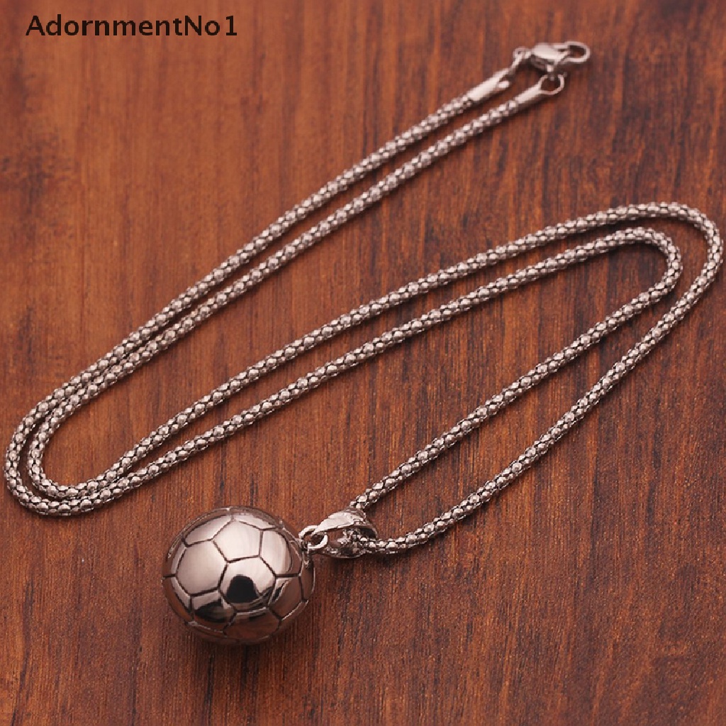 (AdornmentNo1) Kalung Rantai Alloy Pendan Bola Sepak Gaya Hip Hop Untuk Pria