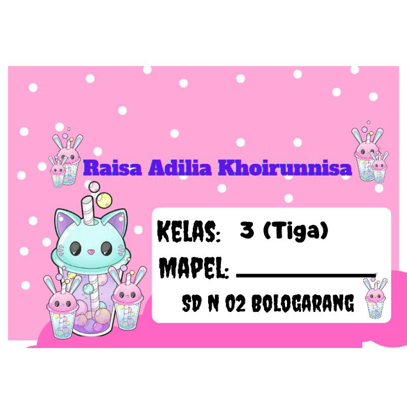 

stiker buku pelajaran
