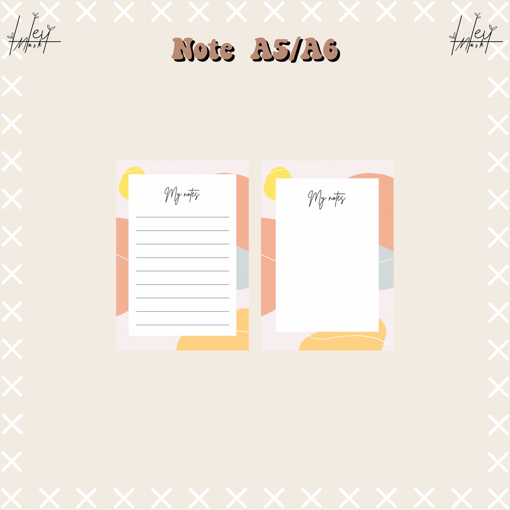 

[HM] NOTE A5/A6 Rainbow Blob Square Notepad/Catatann/Daily Note