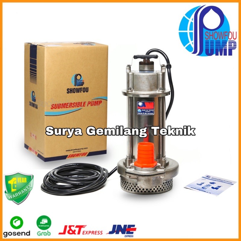 Pompa Celup Kimia Submersible Stainlees Showfou SQ-112N 1HP 2"