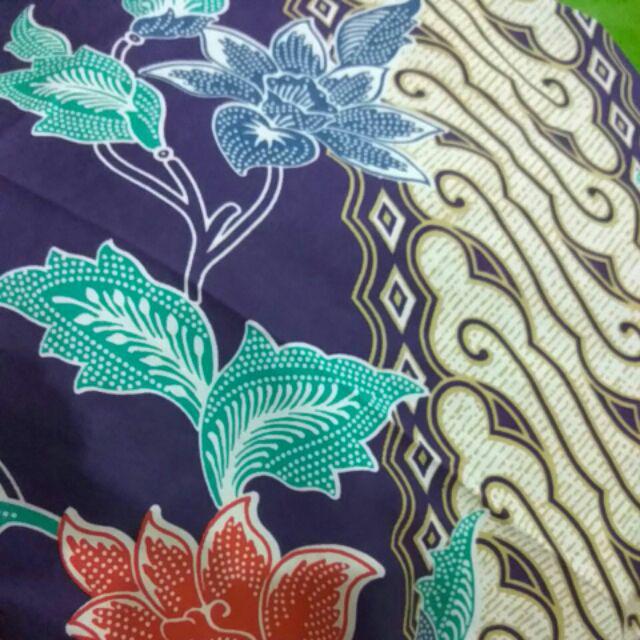 Kulot Batik Bunga Kotak Bahan Katun Stretch