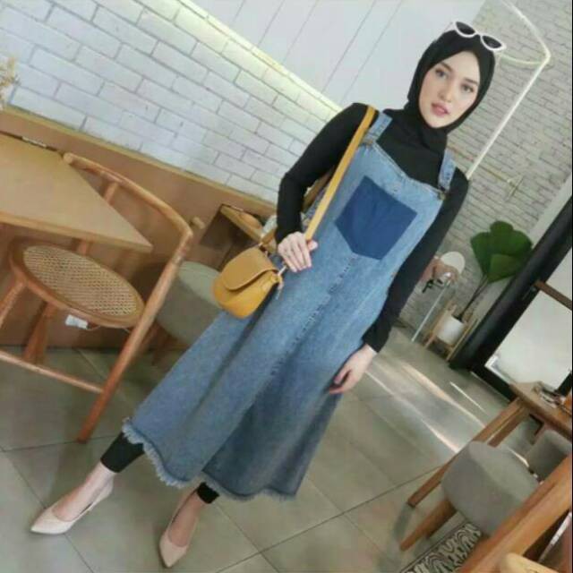 ERINA OVERALL JEANS | CATHY OVERALL JEANS | MIDI OVERALL JEANS RAWIS