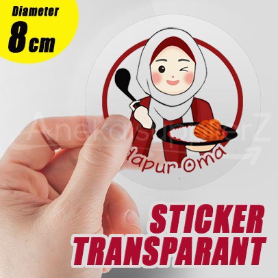 

Stiker Label Transparant Bening D: 8 (15 pcs)