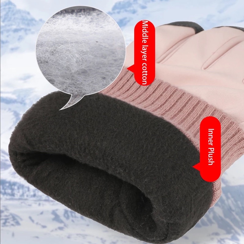 Winter Waterproof Ski Gloves Unisex Touchscreen Sarung Tangan Anti Air