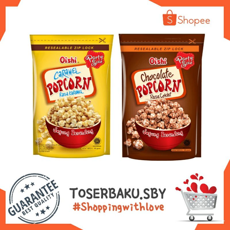 

Oishi Popcorn 100g All Variant / Popcorn Caramel / Popcorn Chocolate / Berondong Jagung / Snack Coklat / Camilan Murah Surabaya / Snack / New Normal / Toserba Surabaya