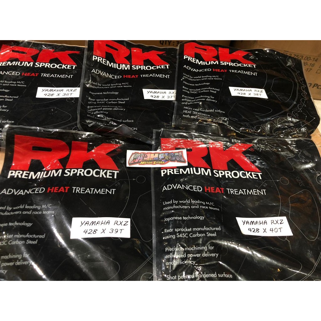 GEAR BELAKANG MOTOR BEBEK RK TAKASAGO 428 TEBAL YAMAHA RXZ UKURAN 33 - 40