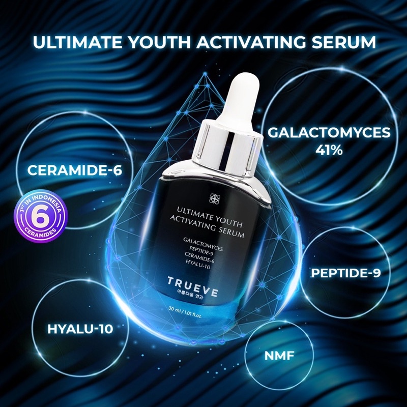 TRUEVE Ultimate Youth Activating Serum (Anti Aging Serum,Pemutih Wajah, Serum Glowing, Flek Hitam)