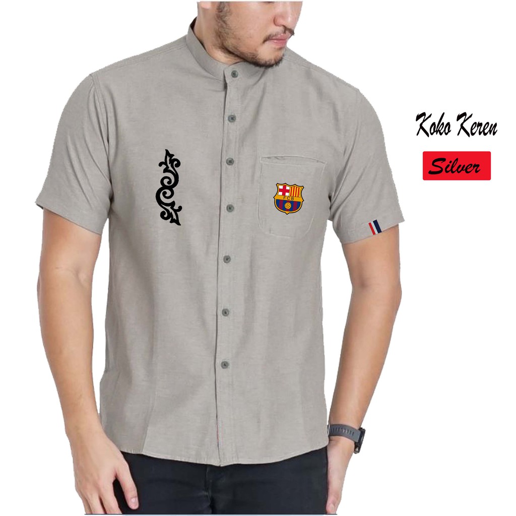 Kemeja Koko Pria, Baju Koko Pria Baju Koko Muslim Pria Terbaru 2021 Koko Terbaik, BARCA Bisa COD