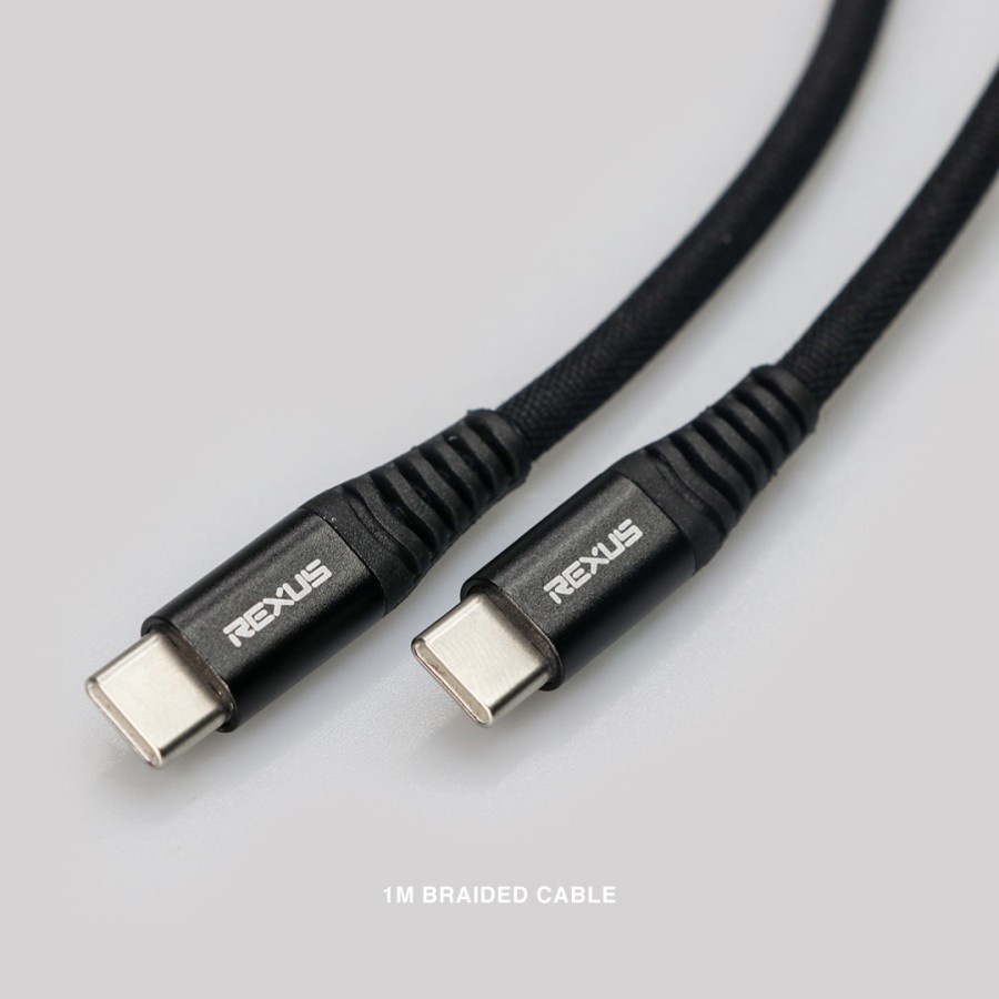 Rexus CB160P Type C to Type C Fast Charging Cable - 1 Meter