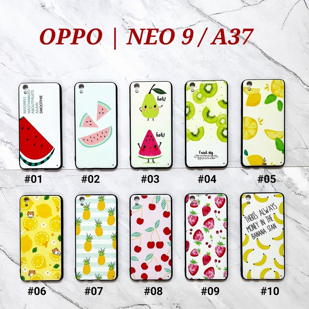 OPPO A37 NEO 9  A39 A57  A71  A83  F1  F1 PLUS  F1S  F5  F7 - FRUIT Soft Hard Case Emboss UV Glossy