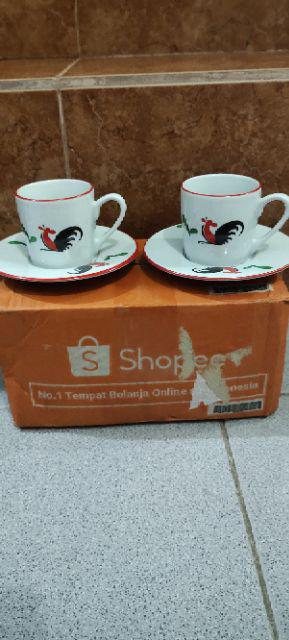 Cangkir Espresso / Cangkir Kopi / Cangkir Keramik / Cup And Saucer / Cangkir / Cangkir Kukuruyuk
