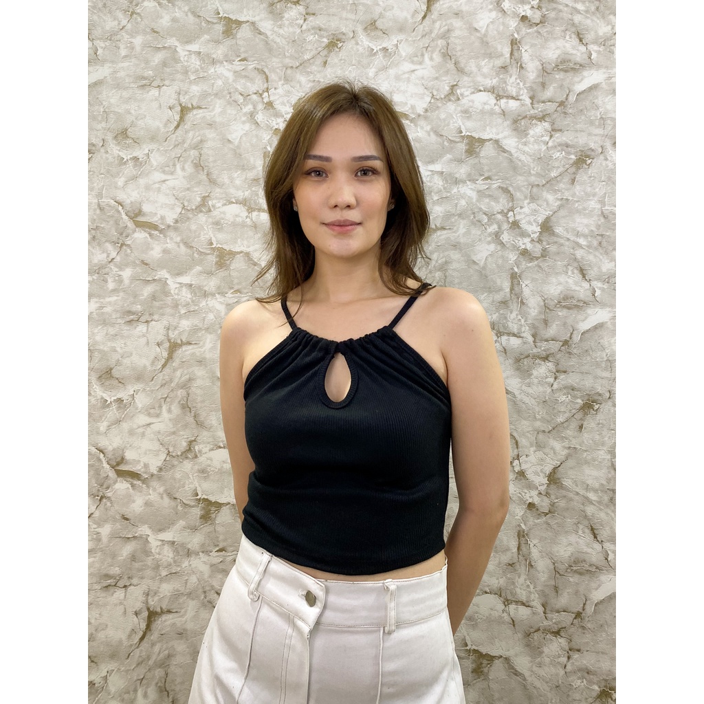 MODAVIE - FONNY Tanktop Korean Style Halter Tank top Sexy Wanita U-Neck