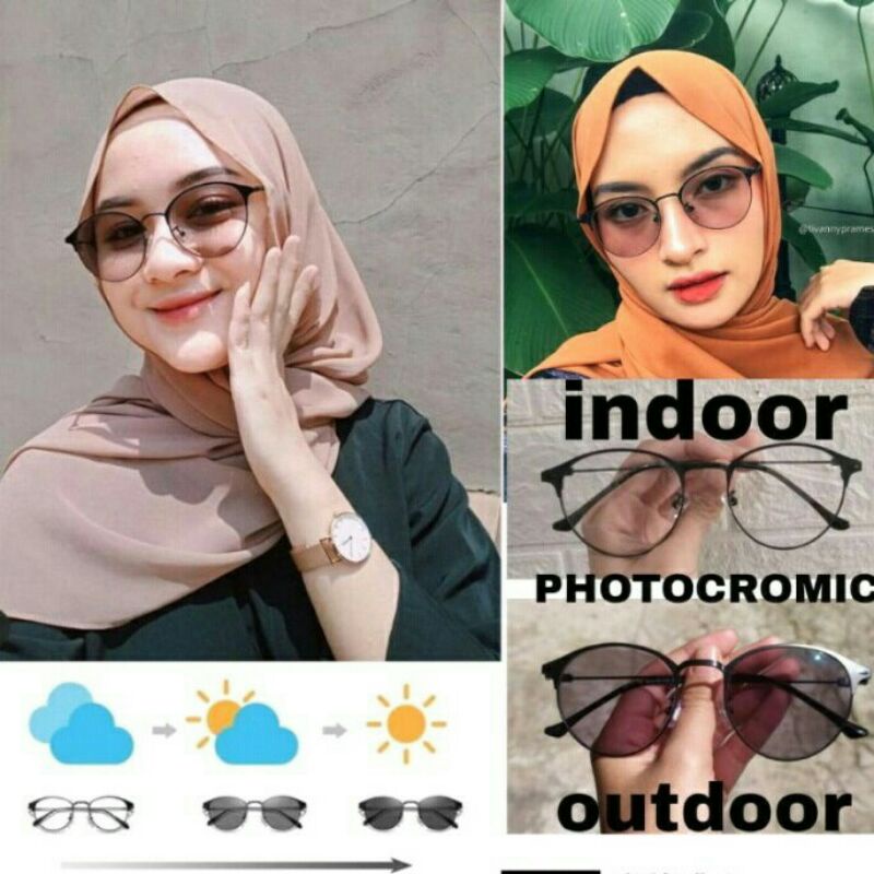 ✅ Kacamata Photocromic 2in1 (light and dark) Viral Tiktok/ OOTD/ Hits tiktok