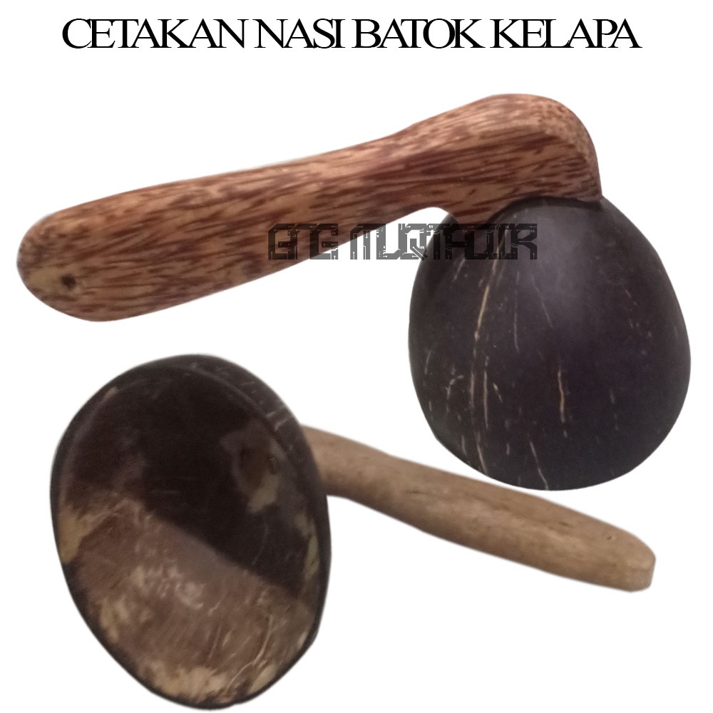cetakan nasi dari batok kelapa bentuk bulat