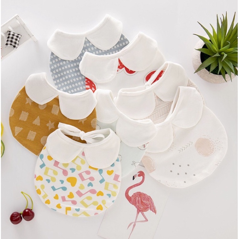 Korean Cute Baby Bibs | Slabber Kerah Lucu Korean Style | Celemek Makan Bayi