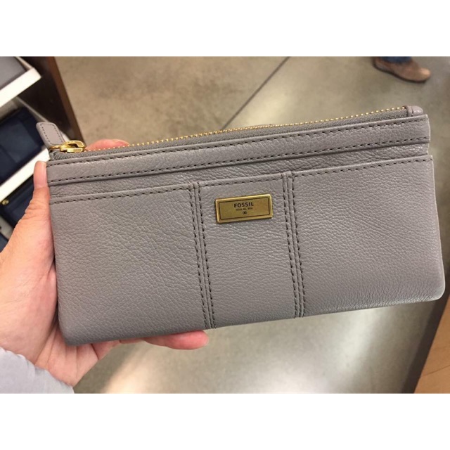 FOSSIL Ella clutch grey wallet dompet wanita asli original authentic