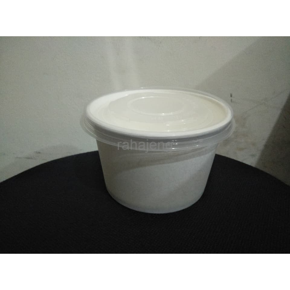 

paper bowl 800 ml + tutup lids (27 oz) murah