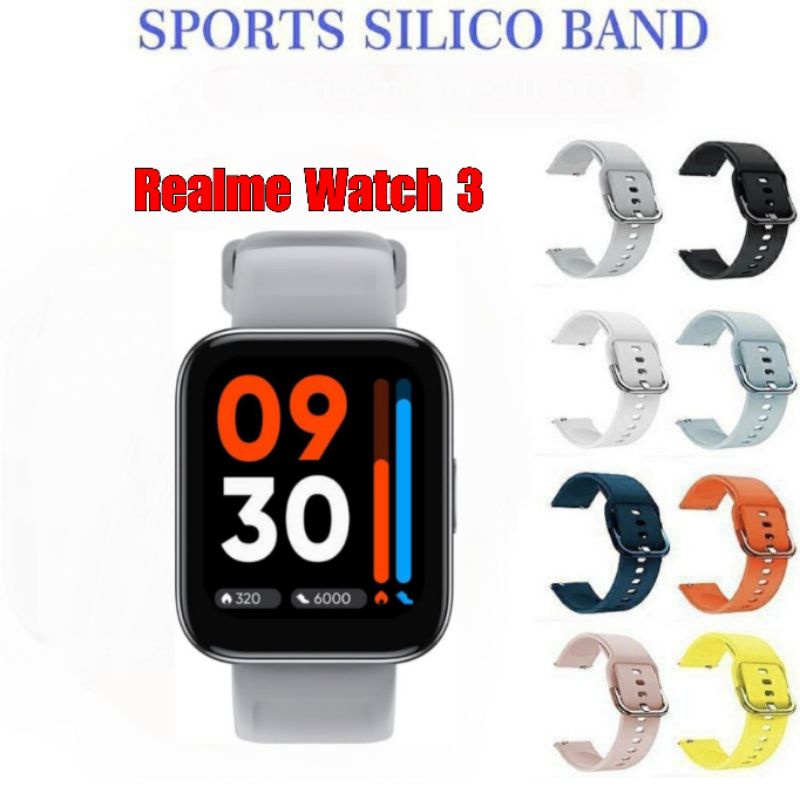 Tali Strap Jam Realme Watch 3 Tali Jam Rubber Colorful Buckle Model Active - act22 strap