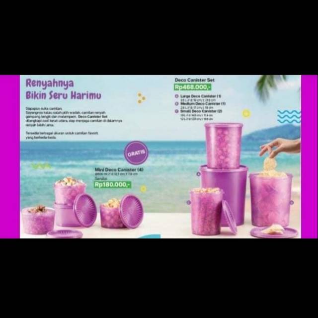 TUPPERWARE DECO CANISTER SET