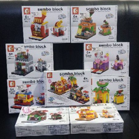 Mainan Sembo Block Blok Mini City 601001-601008