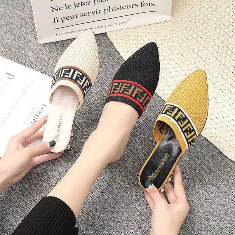 SANDAL SS0188 mule slip on flat - GUCCI STYLE viral